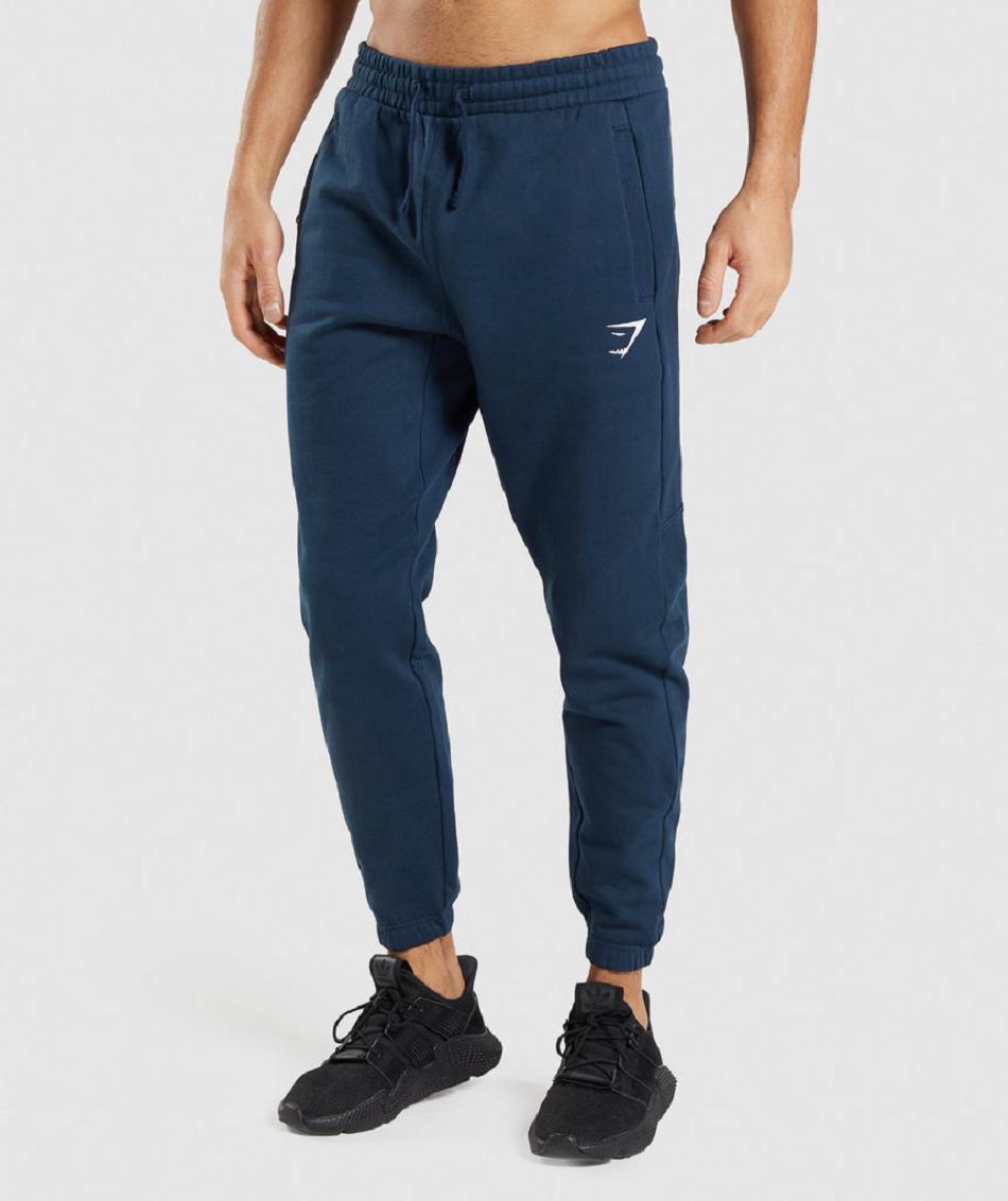 Gymshark Essential Muške Jogger Hlače Tamnoplave | HR 2956HAP